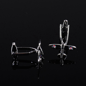 メーカーサプライヤー卸売男金属飛行機カフスノベルティカフスリンク - Product Image 5