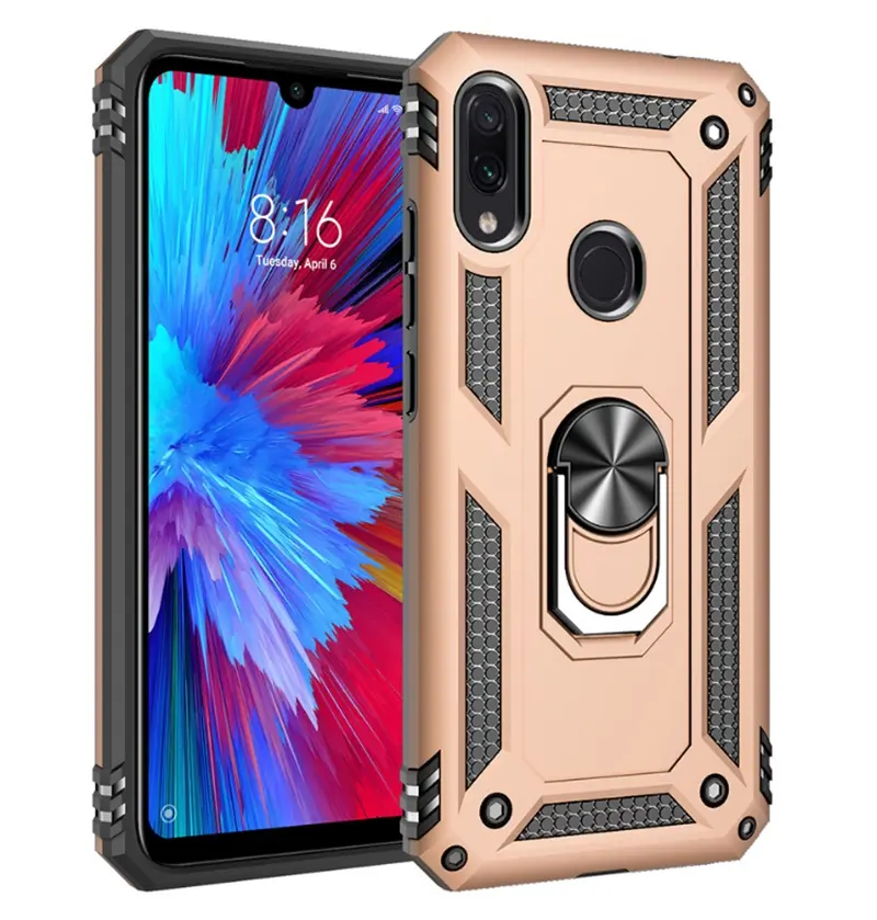 Rotation 360 degree full-body cover for Redmi Note 7 pro hard case 2 in 1 factory supplier