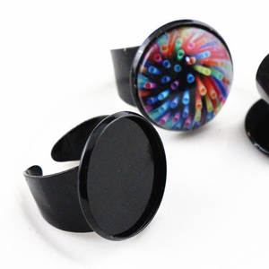 20Mm Cổ Điển 7 Màu Mạ Đồng Thau Cài Đặt Vòng Điều Chỉnh Trống/Cơ Sở Phù Hợp Với Ngọc Mài Tròn 20Mm, Nút; Bezels Nhẫn - Product Image 6