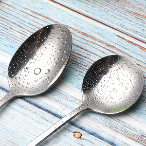 <span class=keywords><strong>Cuchara</strong></span> agitadora de cóctel, cabezal puntiagudo y redondo, de acero inoxidable, chapado en oro, mango largo - Product Image 3