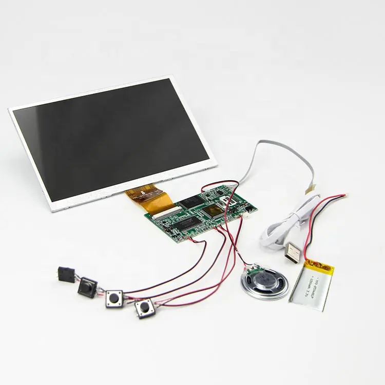 HD ipsスクリーン7インチTFT液晶ビデオモジュール充電式リチウム電池付き