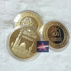 高品质仿古库珀电镀阿拉伯金币金属压铸锌定制稀有硬币纪念品代币 - Product Image 2