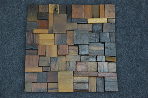 Mosaïque de carreaux en bois de bateau <span class=keywords><strong>ancien</strong></span> au design vintage moderne, bande polie pour panneau mural et de <span class=keywords><strong>sol</strong></span>, pour décorations d'hôtel, aspect parquet naturel - Product Image 2