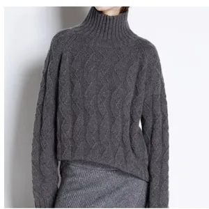 Personalizzata Inverno Pesante Cable Knit Pullover Utilizzato Lana Maglione di Cachemire Per Le Donne