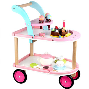 Padre-hijo interacción juguete Casa de juego de simulación de los niños helado Carro de juguete de madera - Product Image 1