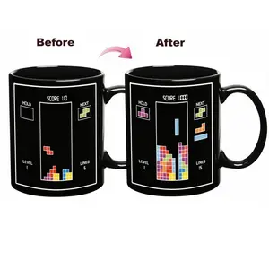 Özel Logo seramik kahve kupalar renk değişimi kupa süblimasyon sihirli kupa