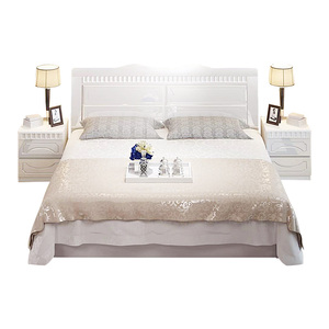 Bộ Đồ Nội Thất Phòng Ngủ Thiết Kế Đơn Giản Màu Trắng Bộ Giường Ngủ 1.8 Mét Bộ Giường Ngủ Bộ Giường Cỡ King Sang Trọng - Product Image 5