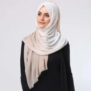Wholesale Hot Sale Fashion Cotton Gradual Change Colors Muslim Hijab Scarf