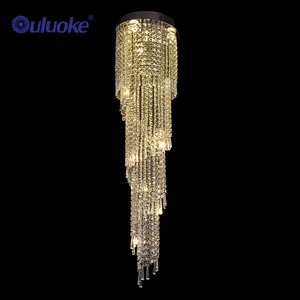 Energy Saving Hotel Lobby Lighting Chandelier Led Luxury Crystal Ceiling Pendant Light