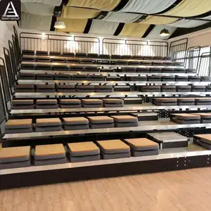 China suppliers VIP public tip-up folding chair,telescopic grandstand for theater,arena,gym,hall,auditorium,church