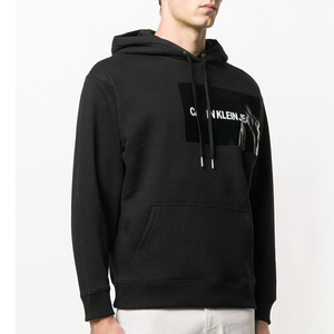 Haute qualité <span class=keywords><strong>noir</strong></span> français personnalisée à épaules tombantes et poche kangourou streetwear homme à capuche haut - Product Image 1