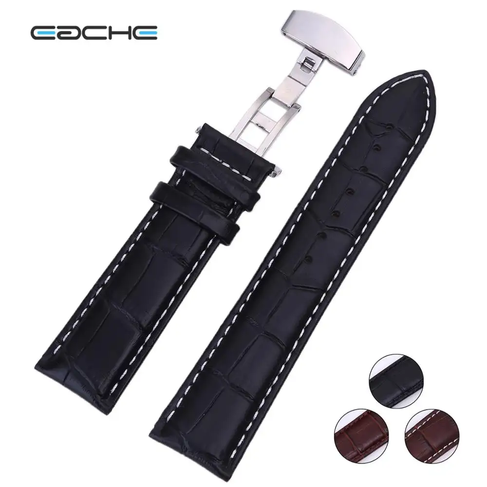 Laihe Tùy Chỉnh 18Mm 20Mm 22Mm 23Mm Triển khai Khóa Da Chính Hãng Watchband Dây Đeo Đồng Hồ Rose Gold Ban Nhạc Đồng Hồ Cho Phụ Nữ Người Đàn Ông