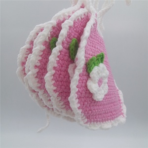 <span class=keywords><strong>Bavoir</strong></span> en coton pour bébé fille, accessoire en Crochet, pour nouveau-né, baptême, bébé fille, avec fleur, 50 pièces - Product Image 4