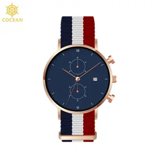 Angepasst Ihre eigene Marke Quarzuhr für Männer Mode Business Kalender Minimalist ische Armbanduhr Luxus Nylon Band Uhren