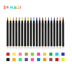 Acuarela plumas 20 colores mejor Real suave pincel marcadores para adultos y niños libros para colorear dibujo caligrafía - Product Image 1