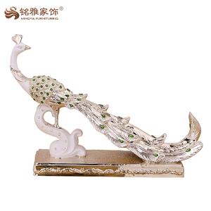 Moderne décoration de la maison en résine grandeur nature paon pièce d'<span class=keywords><strong>art</strong></span> statue sculpture animalière - Product Image 5