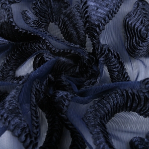 HA-10560D phổ biến nhất băng vải tuyn lưới Màu Xanh Hoàng gia Net pháp ren thêu vải - Product Image 5