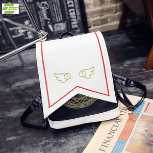 Sac à dos d'école en cuir PU, nouvelle <span class=keywords><strong>mode</strong></span> japonaise avec ailes brodé<span class=keywords><strong>es</strong></span> mignonnes - Product Image 3