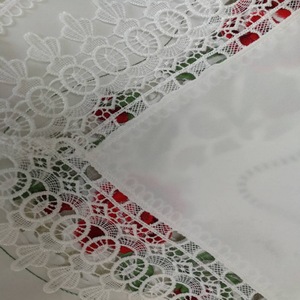 <span class=keywords><strong>Tovaglia</strong></span> <span class=keywords><strong>Bianca</strong></span> Fatta a Mano con Bordo in <span class=keywords><strong>Pizzo</strong></span> Floreale Ricamato in Resistente Poliestere - Product Image 6