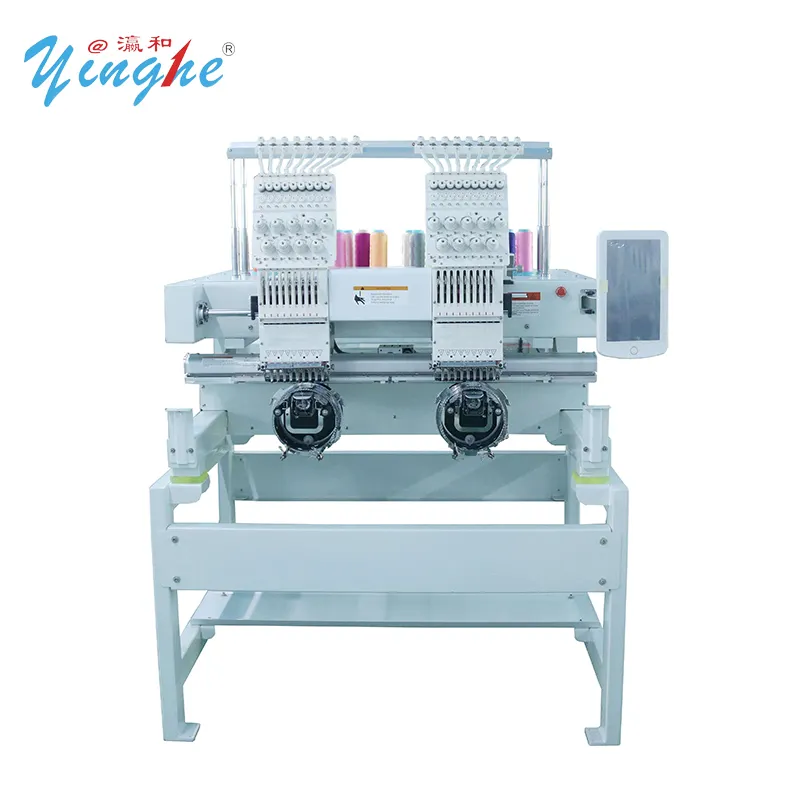 YINGHE Flat Embroidery Machine/9needles 2 heads flat embroidery machine double heads embroidery machine