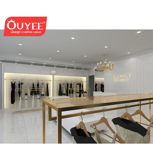 Customized <strong>Wall</strong> <strong>Mounted</strong> <strong>Clothes</strong> Rack Stainless Steel <strong>Clothes</strong> <strong>Hanging</strong> Rack for Garments Showroom Display - Product Image 4