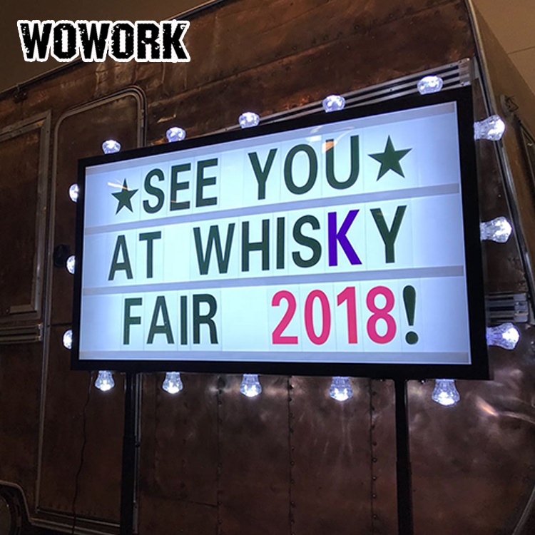 2023 год, WOWORK fushun DIY 3D слова для правописания, магазин украшений, светящаяся стрелка для кинотеатра, большая рекламная световая коробка, знак с картами