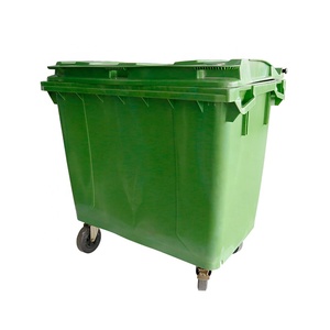 CHINA 660L Mobile garbage 660L plastic with wheels and cover waste bin container price for waste container supplier