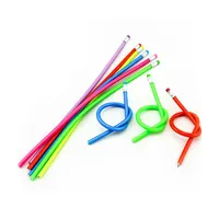 Crayons souples colorés, accessoire d'écriture, avec gomme, pour enfants, équipement scolaire amusant, 1 pièce