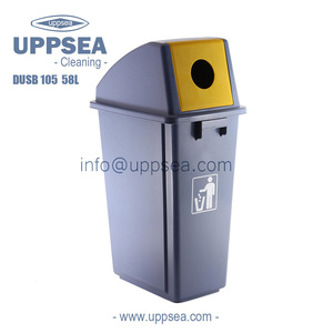 Cubo de Basura Delgado Slim <span class=keywords><strong>Jim</strong></span> de 15 Galones/58 Litros, de Plástico, Ahorra Espacio, con Apertura Lateral para Oficina y Espacios Públicos - Product Image 2