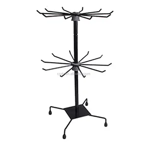 RH-DR02 50cm Cosméticos prateleira Removível pequeno display giratório rack 2 camada display giratório rack