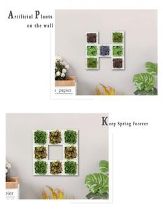 Cây nhân tạo khung tường treo 3D giả mọng nước để trang trí nhà cây rêu nhân tạo khung hoa mọng nước - Product Image 3