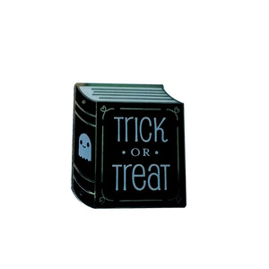 Accesorios para Halloween negro personalizada <span class=keywords><strong>libro</strong></span> de magia vela esmalte hecho broches pines - Product Image 2