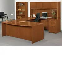 ריהוט משרדי בסגנון עתיק אמריקאי שולחן משרד עץ בצורת u