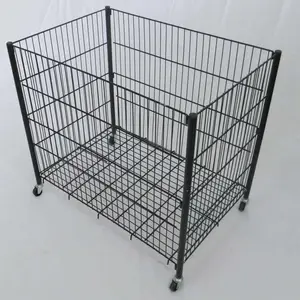 Cage à fil en plastique, table de promotion, chariot de rangement, livraison rapide pour vêtements