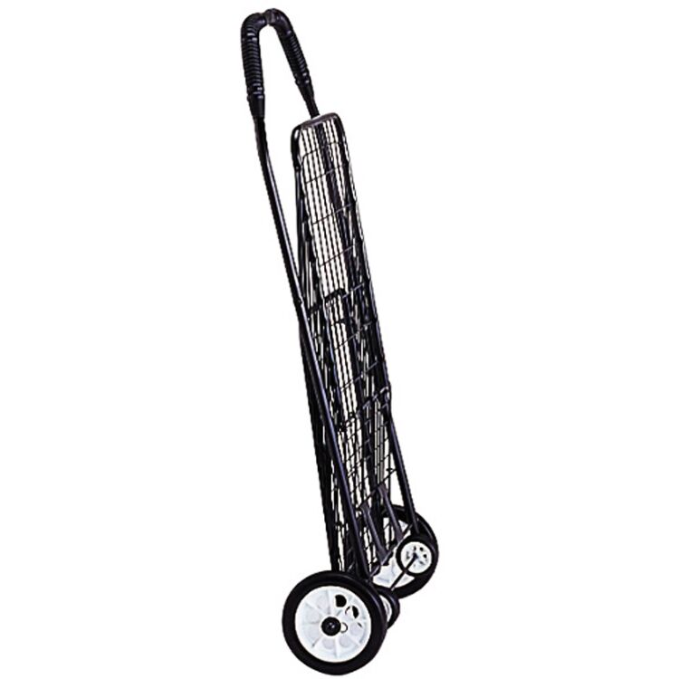 Маленькая складная тележка для покупок с пластиковой ручкой