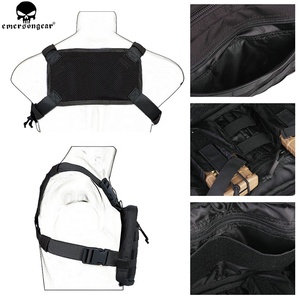 Emersongear متعددة حدبة الأسود العسكرية الجيش ريكون تزوير التكتيكية رخوة فائدة حبال crossbody مكافحة سرقة كيس مزموم سترة الرجال