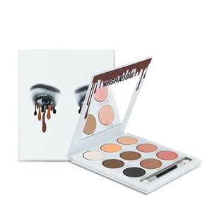 mayor Etiqueta Privada profesional de maquillaje cosmético brillo paleta de sombra de ojos con cepillo - Product Image 1