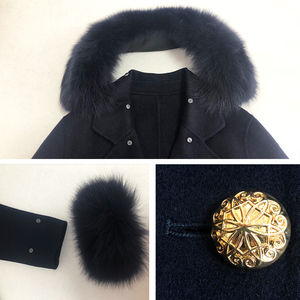 Cappotto da <span class=keywords><strong>donna</strong></span> in 100% di Cashmere con doppio collo lungo 100% in lana Double Face - Product Image 5