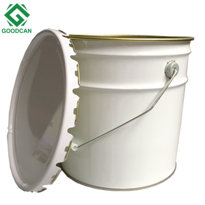 Fer-blanc en métal <span class=keywords><strong>peinture</strong></span> seau <span class=keywords><strong>15</strong></span> litre hauteur 290mm avec couvercle - Product Image 1