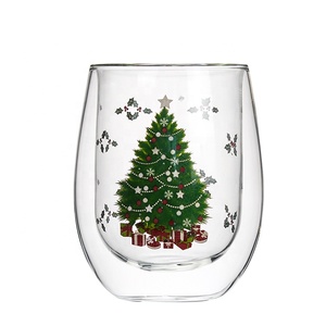 Doble pared con aislamiento <span class=keywords><strong>café</strong></span> taza <span class=keywords><strong>de</strong></span> cristal para <span class=keywords><strong>el</strong></span> festival <span class=keywords><strong>de</strong></span> Navidad - Product Image 1