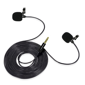 Nouveaux Produits à Double Tête Revers <span class=keywords><strong>clipsable</strong></span> à Condensateur Omnidirectionnel Micro Cravate pour iPhone - Product Image 4