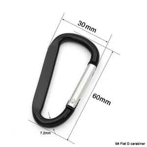 Logo Laser Kustom Murah Aluminium Flat D Carabiner untuk Tas - Product Image 2