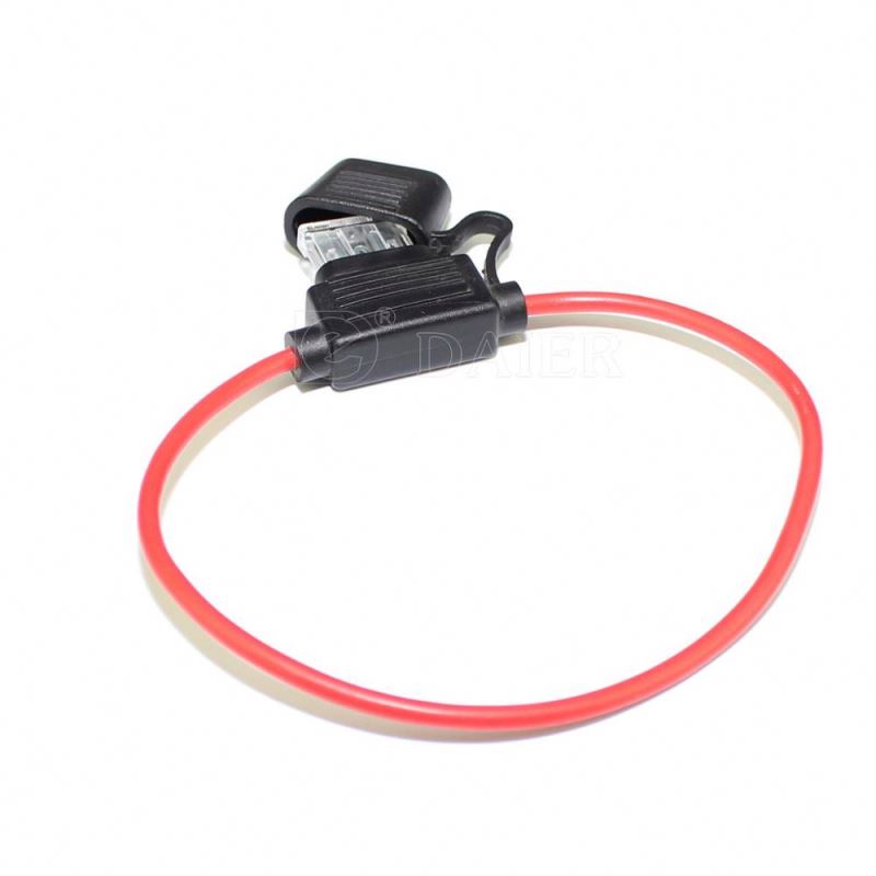 Черный Автомобильный держатель предохранителя со средним лезвием 10 А 32 В постоянного тока с крышкой