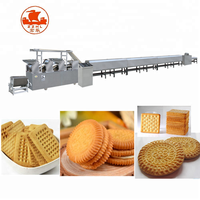 Ligne de production automatique de fabrication de biscuits sandwichs en gaufrettes