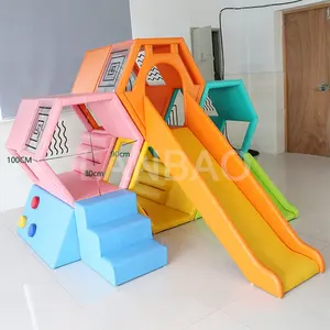 Custom Children climbing soft play game baby slide playground indoor slide