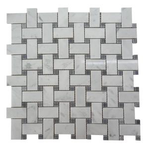 Mosaïque Marbre Bardiglio Gris Clair - 50 Pièces (F-45-40010_b)