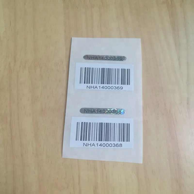 General security mark of barcode stickers cheap price Anti-counterfeiting stickers