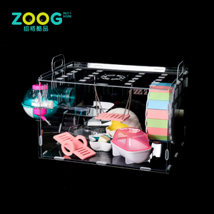 Transparente de encargo accesorios de gama completa acrílico hámster cag - Product Image 1