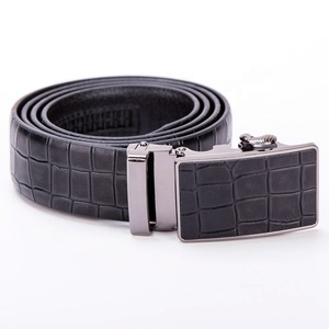 حقيقية التلقائي اسئلة جلدية <span class=keywords><strong>Autolock</strong></span> منقوش ثعبان تمساح حزام للرجال - Product Image 3