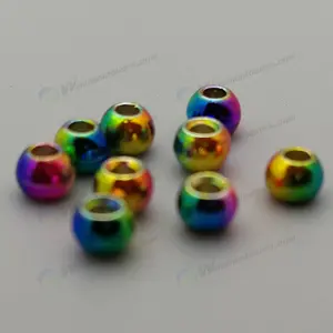 Supply Whole sale fly tying tungsten slotted beads  metallic tungsten beads